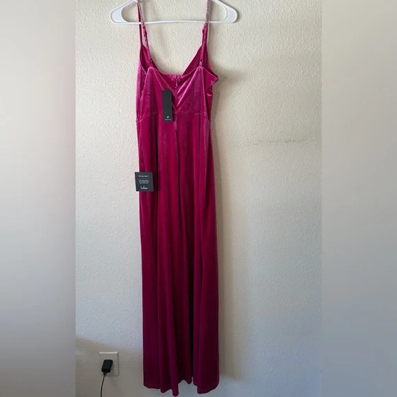 Lulu's Pink Satin Maxi Dress - Picture 9 of 13